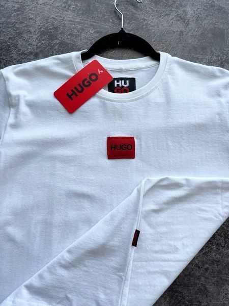 Чоловіча футболка Hugo Boss біла Теніска Х'юго Бос Хар-2 фото