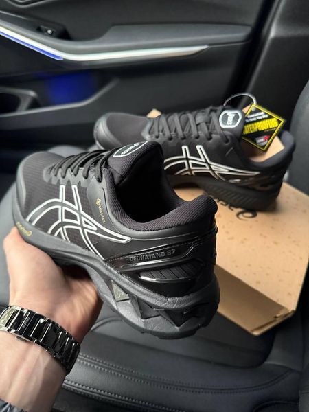 Мужские кроссовки Asics Gel Kayano 27 Gore-Tex Black черные Ассикс гортекс с мембраной Pow-AS033 фото