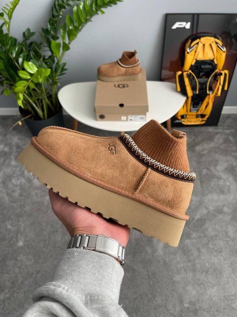 Жіночі зимові черевики Ugg Tazz Sock коричневі Las-1496 фото