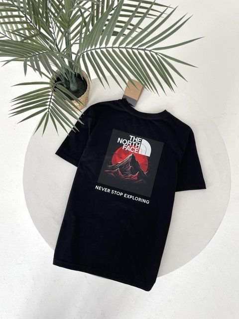 Мужская футболка The North Face черная хлопковая Тенниска ТНФ Гла-73 фото