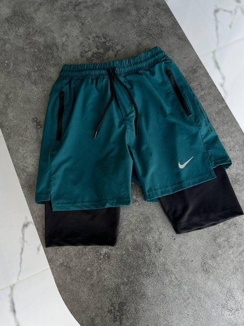 Мужские спортивные шорты Nike зеленые для тренировок Найк Моло-GH507 фото