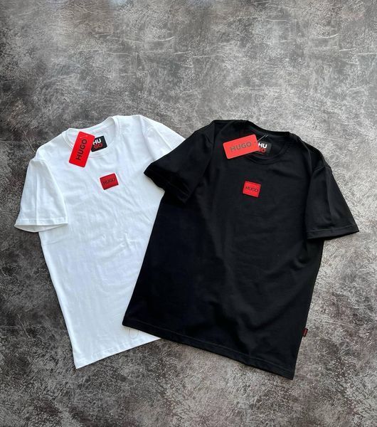 Чоловіча футболка Hugo Boss біла Теніска Х'юго Бос Хар-2 фото