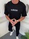 Чоловіча оверсайз футболка Adidas чорна бавовняна Теніска Адідас Моло-4077 фото 2