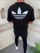 Чоловіча оверсайз футболка Adidas чорна бавовняна Теніска Адідас Моло-4077 фото 1