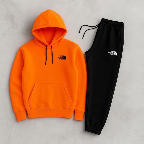 Чоловічий зимовий спортивний костюм The North Face чорний ТНФ Худі Штани плащівка HOT-51 фото