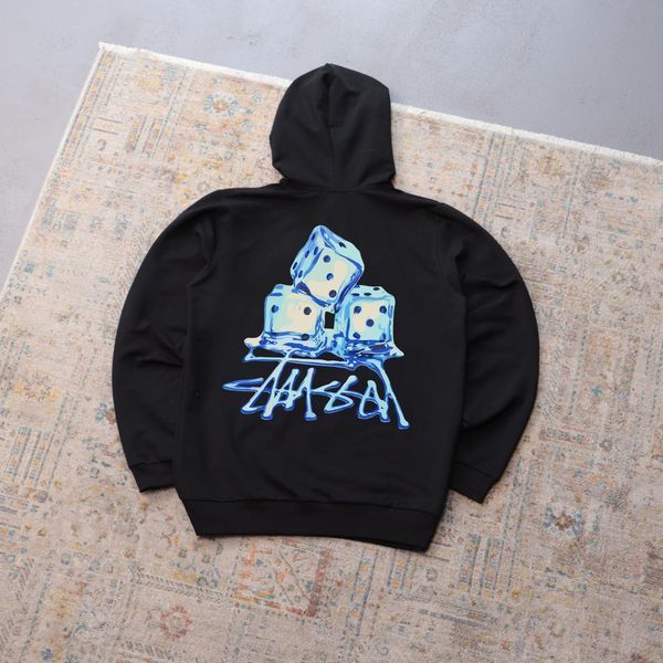Мужское худи Stussy белое Кофта с капюшоном Стуси Перчатки Ads-431 фото