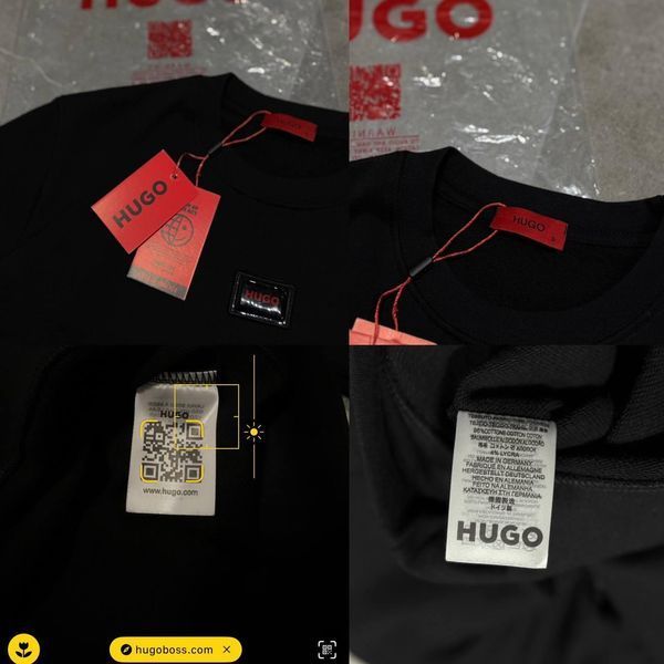 Чоловічий світшот Hugo Boss чорний Кофта Хьюго Босс без капюшона Моло-780-15 фото