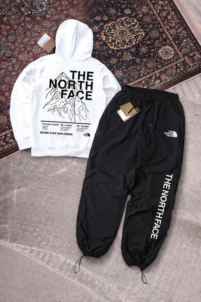 Мужской спортивный костюм The North Face черный с капюшоном Комплект Худи Штаны плащевка Зе норт фейс Ads-422 фото