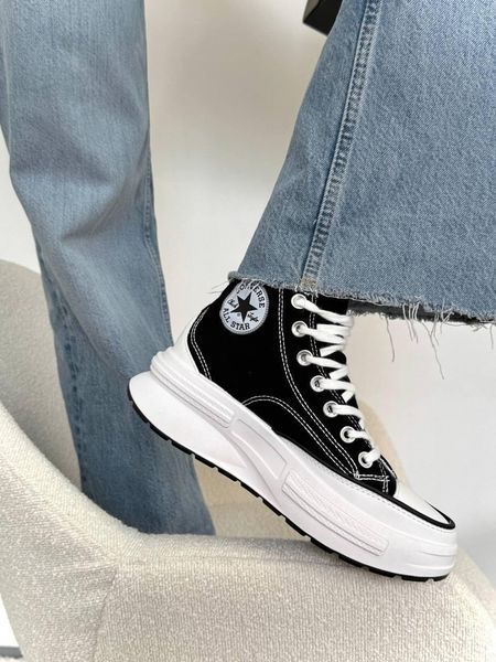 Женские кеды Converse Run Star Legacy CX высокие черные на платформе Кроссовки Конверсы текстиль Arm-NN_99932 фото
