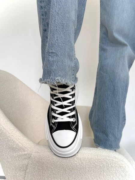 Женские кеды Converse Run Star Legacy CX высокие черные на платформе Кроссовки Конверсы текстиль Arm-NN_99932 фото