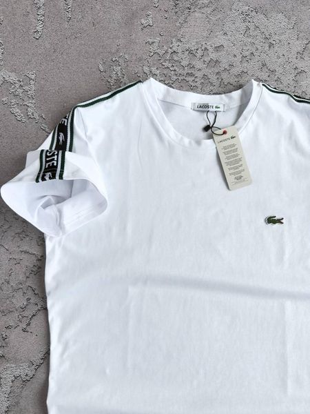 Мужская футболка Lacoste белая Хар-891 фото