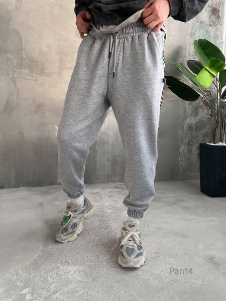 Мужские спортивные штаны с лампасами серые Smm-pant4 фото