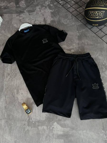 Чоловічий літній костюм Adidas чорний Моло-44-052 фото