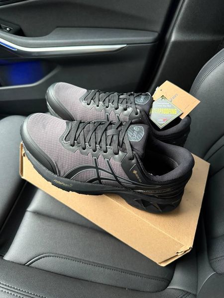 Чоловічі кросівки AsicsGel Kayano 27 Gore-Tex Black Purple чорні з фіолетовим Асікс гортекс з мембраною Pow-AS034 фото