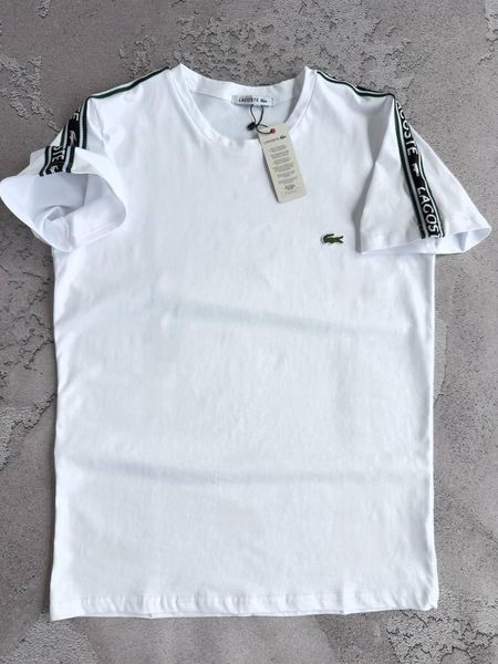 Мужская футболка Lacoste белая Хар-891 фото