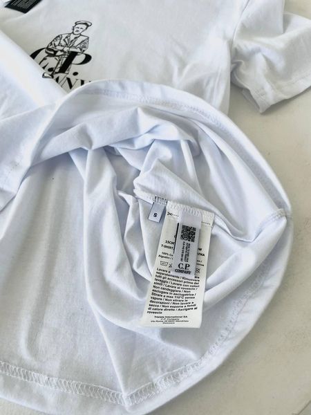 Мужская футболка C.P. Company с принтом черная Тенниска С.П. Компани Гла-95 фото