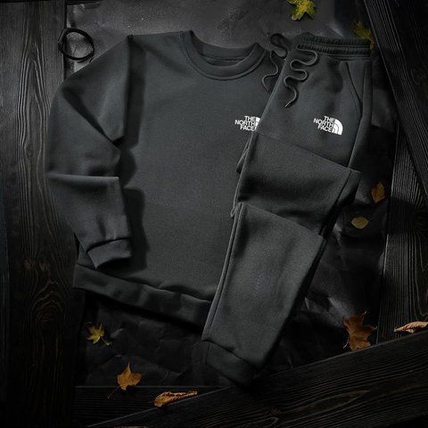 Мужской зимний спортивный костюм The North Face черный Комплект ТНФ Худи Худи Штаны Hot-4 фото
