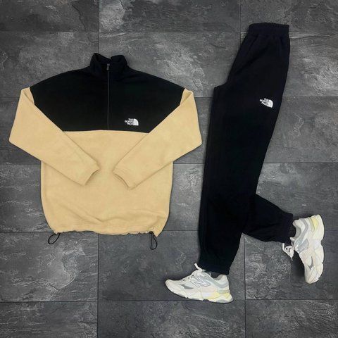 Мужской зимний спортивный костюм The North Face бежевый Комплект ТНФ без капюшона Will-65 фото