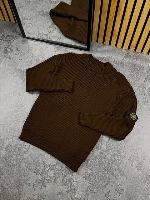 Чоловічий светр Stone Island коричневий Will-SI10131 фото