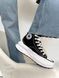 Женские кеды Converse Run Star Legacy CX высокие черные на платформе Кроссовки Конверсы текстиль Arm-NN_99932 фото 6