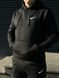 Мужской зимний спортивный костюм Nike черный Комплект Найк с капюшоном Мой-10 5 фото 4