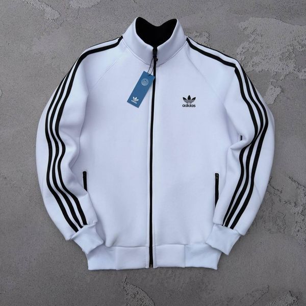 Чоловіча зимова кофта Adidas без капюшона хакі Олімпійка Адидас на блискавці Хар-513 фото