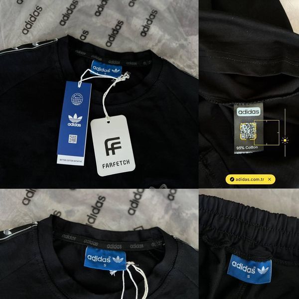 Чоловічий літній костюм Adidas чорний Моло-44-052 фото