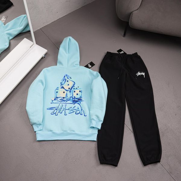 Чоловічий зимовий спортивний костюм Stussy фіолетовий Комплект Стуссі Худі Штани плащівка Ads-546 фото