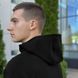 Мужская толстовка с капюшоном на молнии черная Pob-Daily фото 5