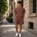 Чоловічий лляний костюм Lacoste коричневий Sta-224-коп фото 1