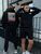 Мужская зимняя кофта The North Face черная Худи ТНФ с принтом Glad-3 фото
