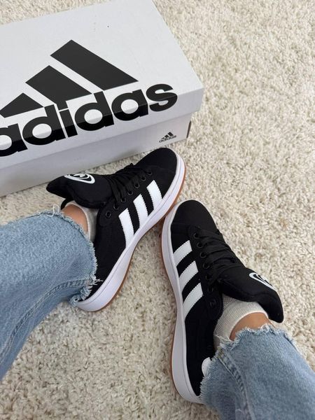 Женские кроссовки Adidas Campus черные Адидас Кампус Arm-CM0202 фото