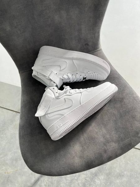 Чоловічі зимові кросівки Nike Air Force 1 White на хутрі білі Найк Аїр Форс шкіряні Milf-NWP011101-ТА 1 фото