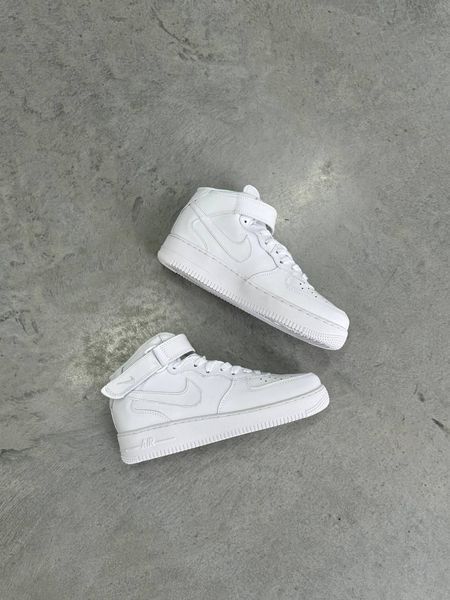 Чоловічі зимові кросівки Nike Air Force 1 White на хутрі білі Найк Аїр Форс шкіряні Milf-NWP011101-ТА 1 фото