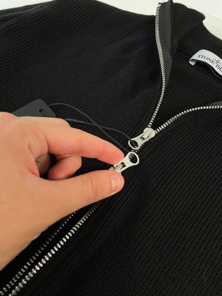 Чоловічий кардиган Stone Island білий Кофта Стон Айленд без капюшона на змійці Гла-138 фото