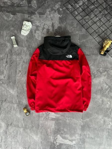 Чоловіча ветровка The North Face з плащової тканини червона з чорним Куртка ТНФ весняна Моло-XH5 фото