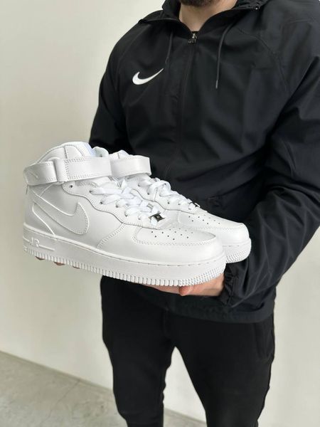 Чоловічі зимові кросівки Nike Air Force 1 White на хутрі білі Найк Аїр Форс шкіряні Milf-NWP011101-ТА 1 фото