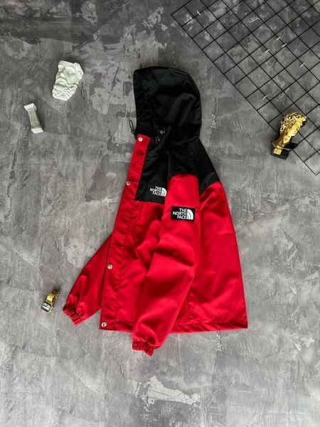Чоловіча ветровка The North Face з плащової тканини червона з чорним Куртка ТНФ весняна Моло-XH5 фото