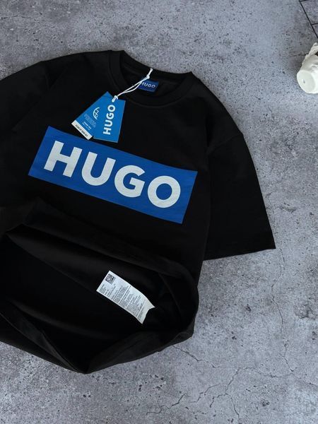Чоловіча футболка Hugo Boss оверсайз чорна Теніска Х'юго Бос Моло-Dib/5 фото