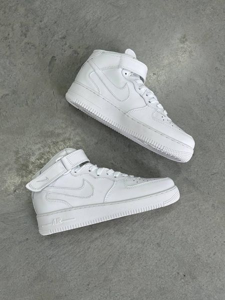 Чоловічі зимові кросівки Nike Air Force 1 White на хутрі білі Найк Аїр Форс шкіряні Milf-NWP011101-ТА 1 фото