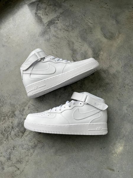 Чоловічі зимові кросівки Nike Air Force 1 White на хутрі білі Найк Аїр Форс шкіряні Milf-NWP011101-ТА 1 фото