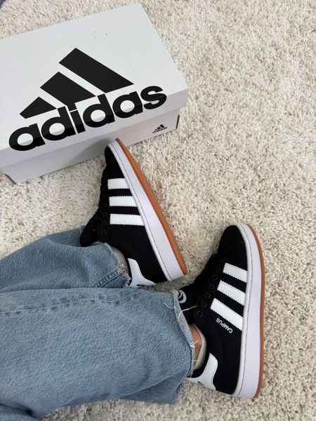Женские кроссовки Adidas Campus черные Адидас Кампус Arm-CM0202 фото