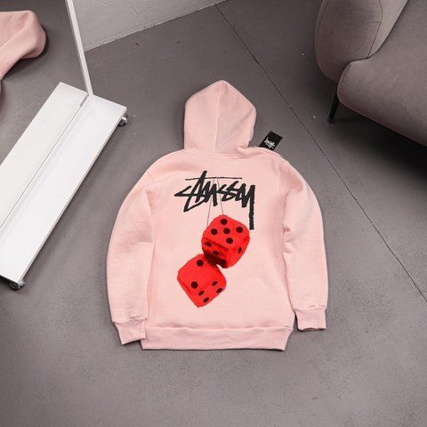Мужское зимнее худи Stussy с капюшоном бежевое Толстовка Стусси Ads-495 фото