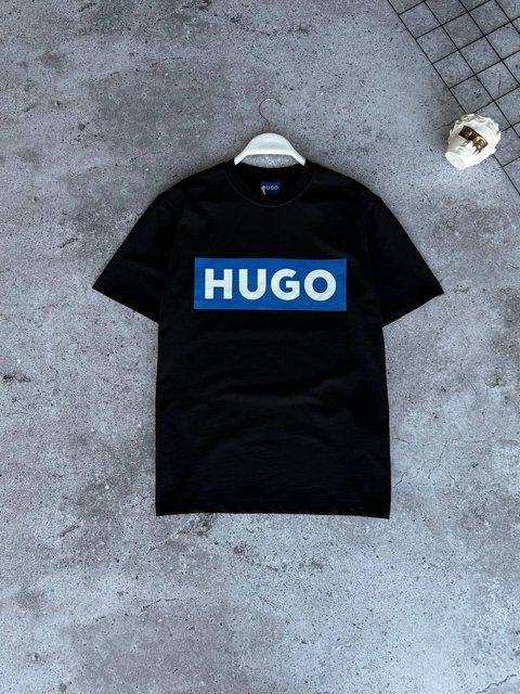 Мужская футболка Hugo Boss оверсайз черная хлопковая Тенниска Хьюго Босс Моло-Dib/5 фото