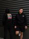 Мужская зимняя кофта The North Face черная Худи ТНФ с принтом Glad-3 фото 2