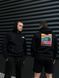 Мужская зимняя кофта The North Face черная Худи ТНФ с принтом Glad-3 фото 7