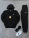Чоловічий спортивний костюм The North Face 3в1 чорний Комплект ТНФ Штани Футболка Кепка Хар-449 фото 2