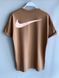 Чоловіча оверсайз футболка Nike коричнева Найк з рефлективним лого Моло-4087 фото 2