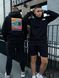 Мужская зимняя кофта The North Face черная Худи ТНФ с принтом Glad-3 фото 1