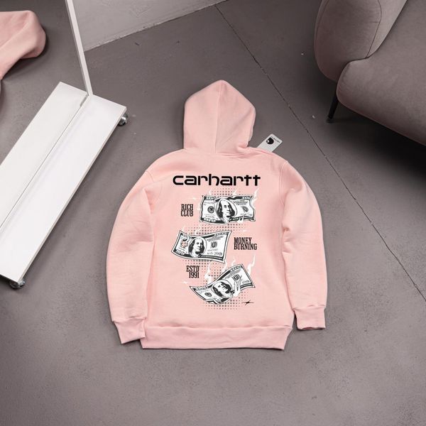 Чоловіче зимове худі Carhartt з капюшоном фіолетове Толстовка Кархарт Ads-486 фото